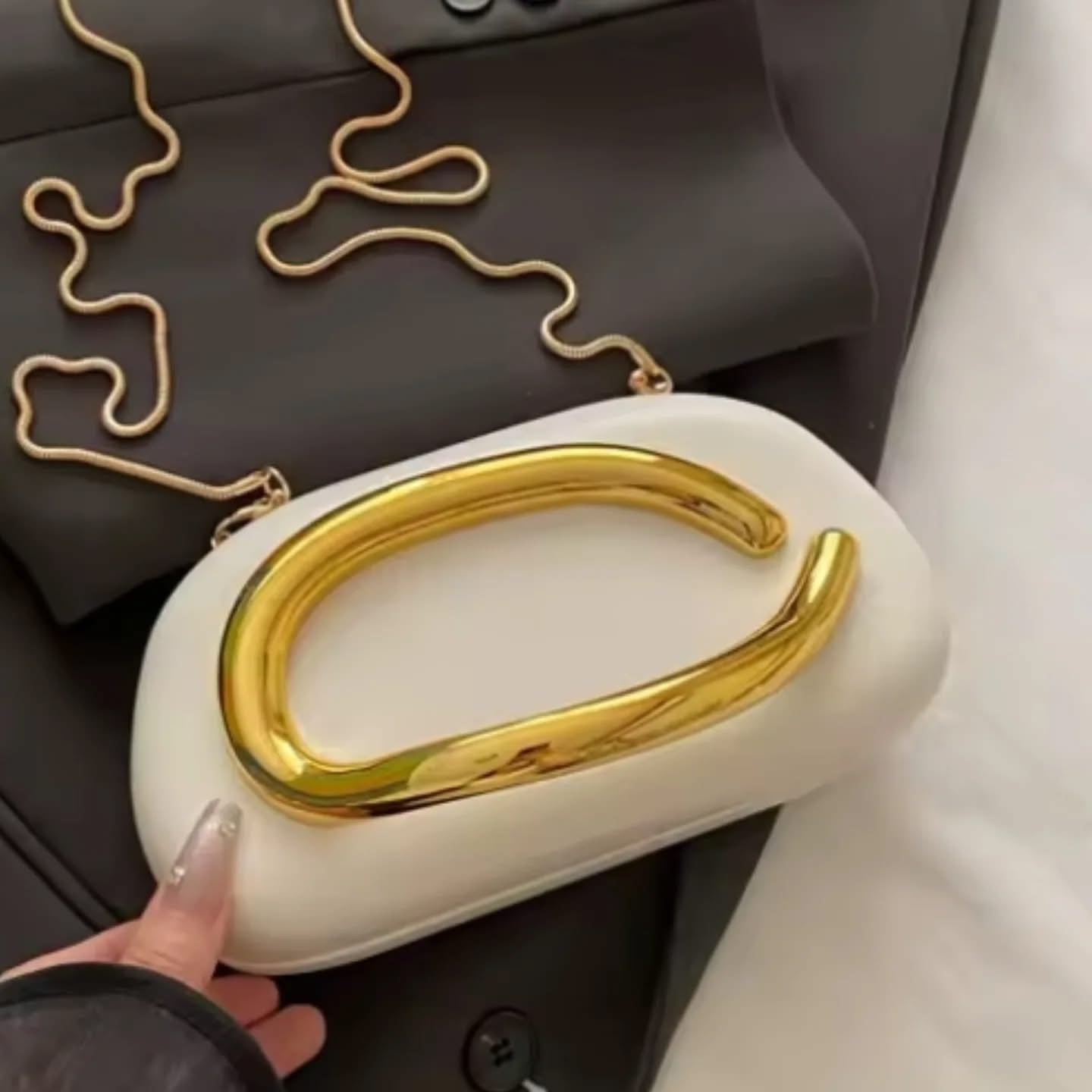 Imported Faux Leather Clutch – Stylish & Elegant