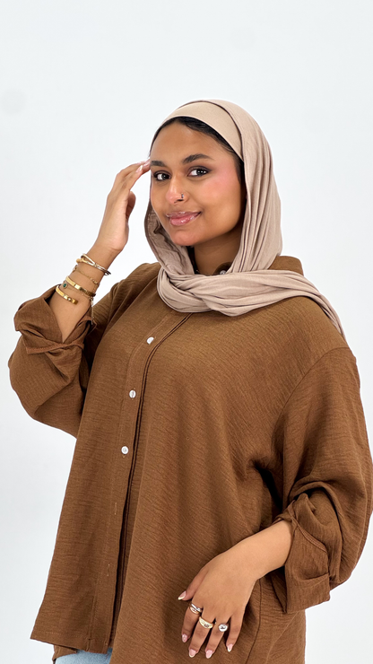 Oversized Forest brown Shirt