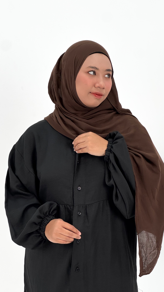 Black Linen Shirt Dress